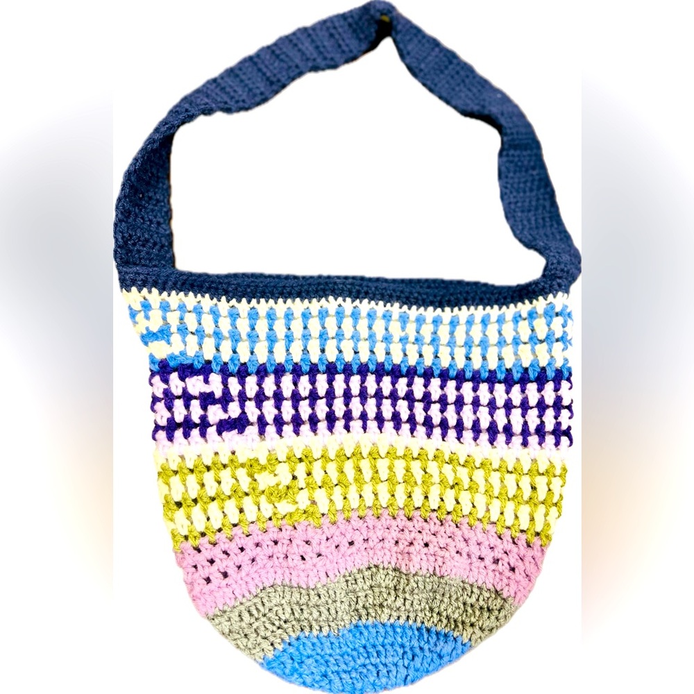 CG Botique hand kit boho style multicolors crochet long handbag/cross body bag